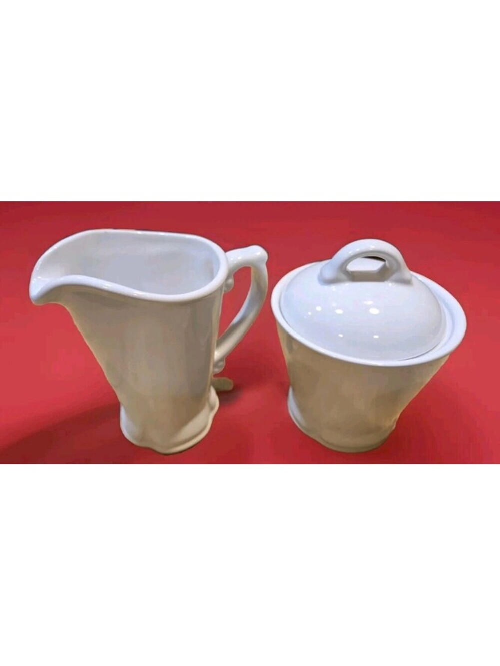 Pfaltzgraff Grand Hotel Creamer and Sugar with Lid Made in the USA